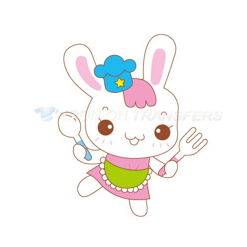 Rabbit Iron-on Stickers (Heat Transfers)NO.8909
